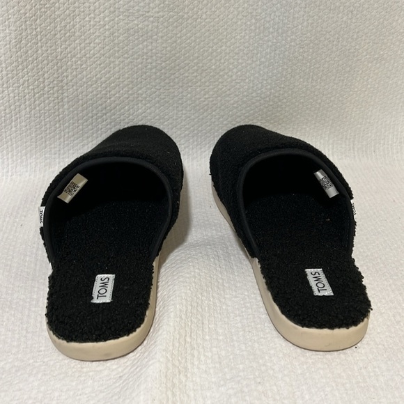 Tom’s Men’s black Melange Shearling Harbor Mule House‎ Slipper size 9 - Picture 4 of 12